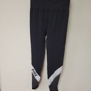 Women's Pink Victoria secret black lagging pants (Medium)